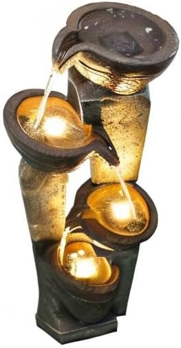 40''H 4-Tier Outdoor Garden Water Fountain