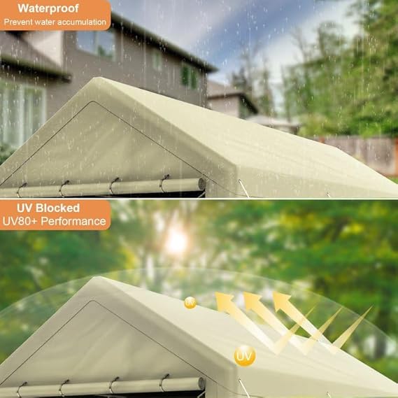 Outdoor Carport 10x20ft Heavy Duty Canopy