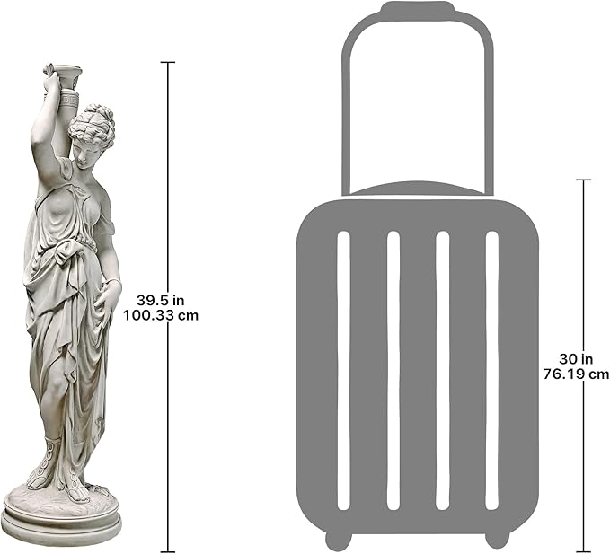 Indoor/Outdoor Garden Statue Large Tall Cast Stone Resin Antique