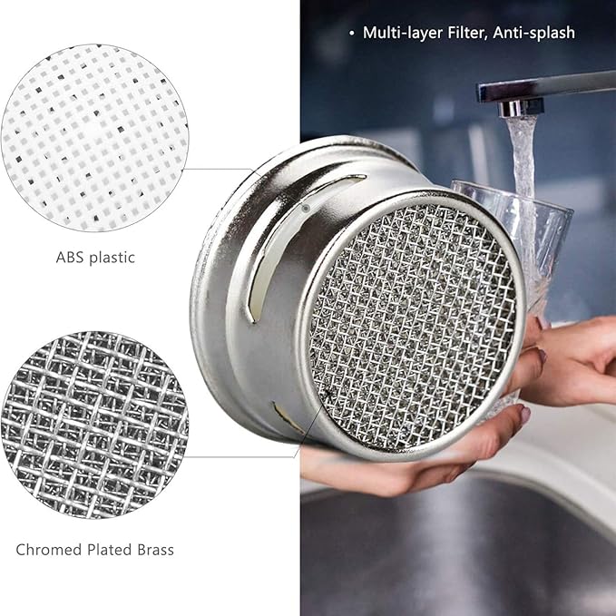 4PCS Faucet Aerator, 2 Packs of Aerator Filter Replacement Parts