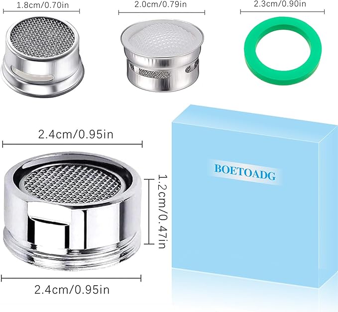 4PCS Faucet Aerator, 2 Packs of Aerator Filter Replacement Parts
