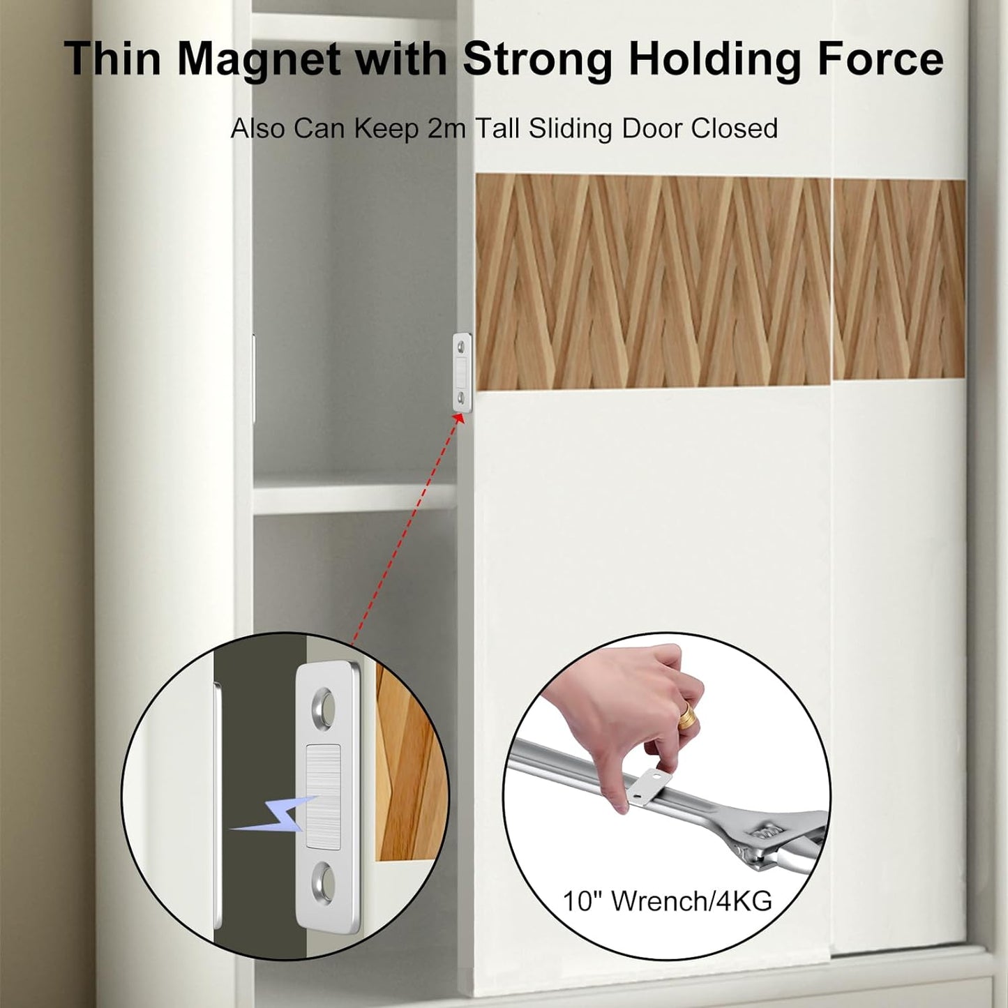 Cabinet Magnetic Catch Ultra Thin Cabinet Door Magnetic (4 Pack)