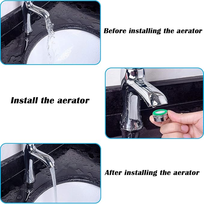 4PCS Faucet Aerator, 2 Packs of Aerator Filter Replacement Parts