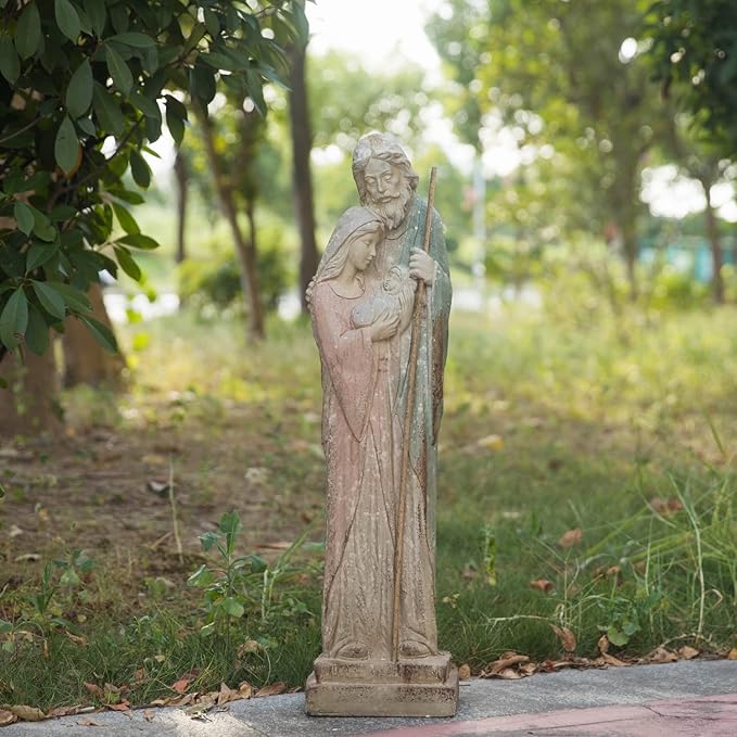 Garden Statue Large Catholic Outdoor Sculpture H31.5”