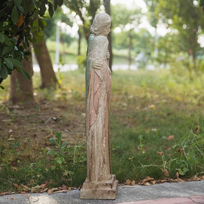 Garden Statue Large Catholic Outdoor Sculpture H31.5”