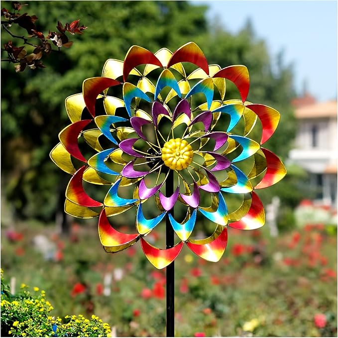 Garden Wind Spinners Outdoor Large Metal, 84'' Yard Art
