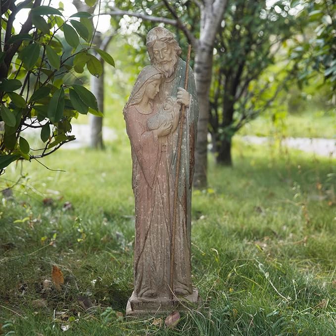 Garden Statue Large Catholic Outdoor Sculpture H31.5”