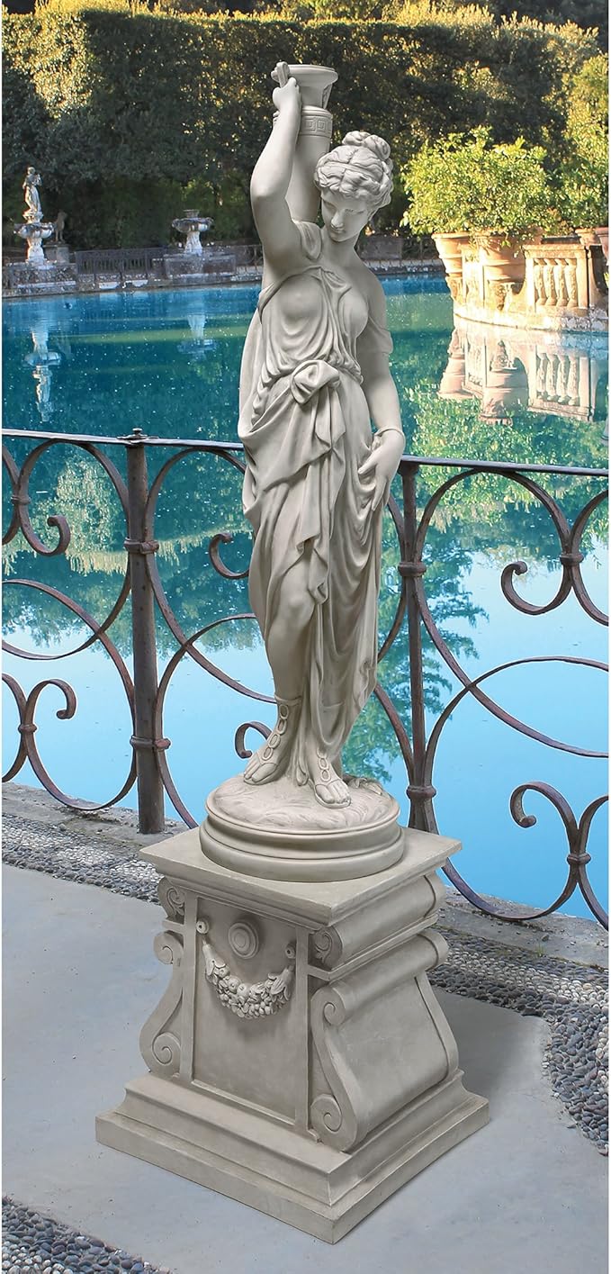 Indoor/Outdoor Garden Statue Large Tall Cast Stone Resin Antique