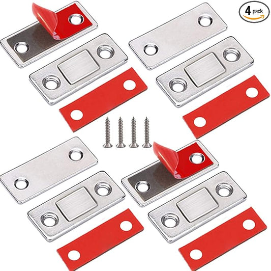 Cabinet Magnetic Catch Ultra Thin Cabinet Door Magnetic (4 Pack)