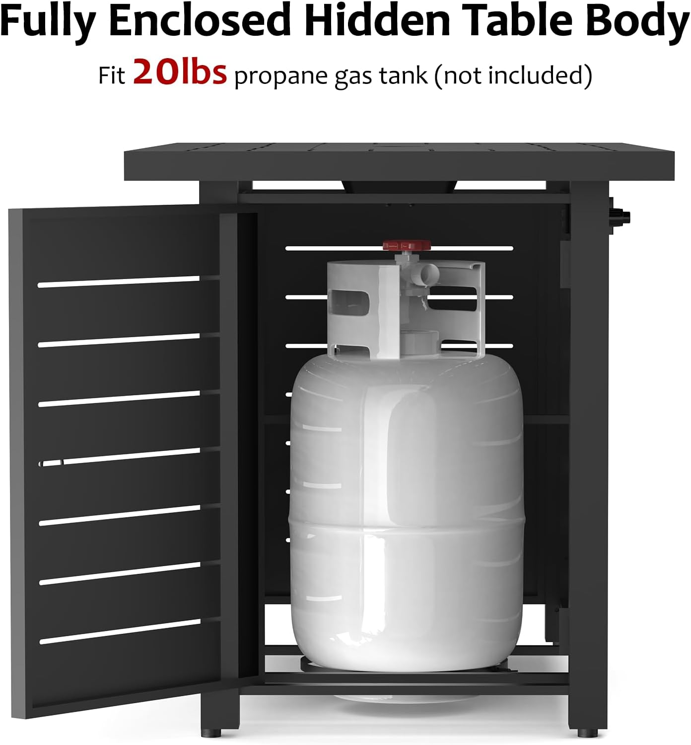 43 Inch Propane Fire Pit Table, 50000 BTU Outdoors Gas