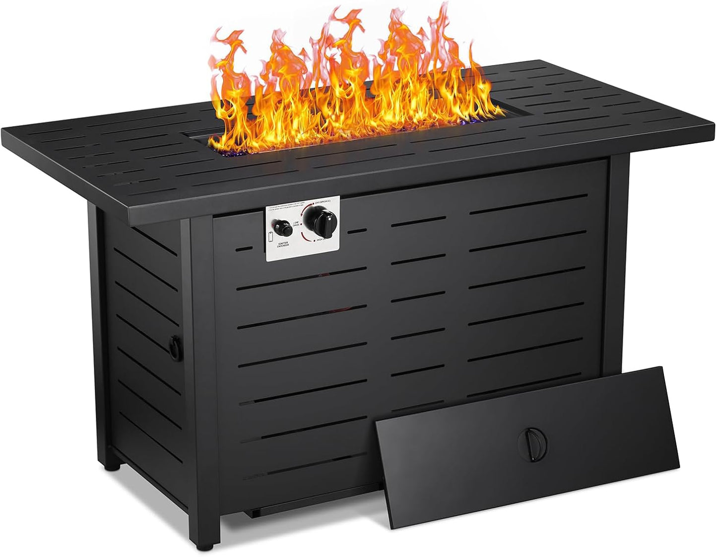 43 Inch Propane Fire Pit Table, 50000 BTU Outdoors Gas