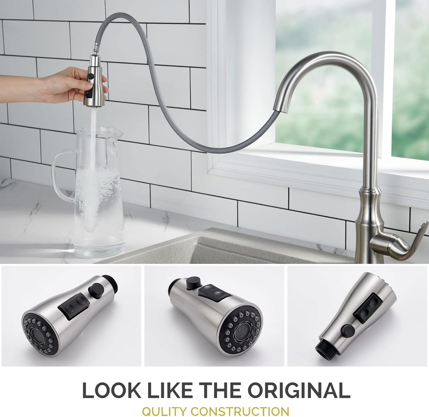 Kitchen Faucet Head Replacement, Sink Faucet Sprayer Attachment