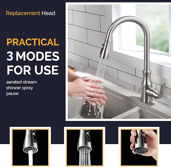 Kitchen Faucet Head Replacement, Sink Faucet Sprayer Attachment