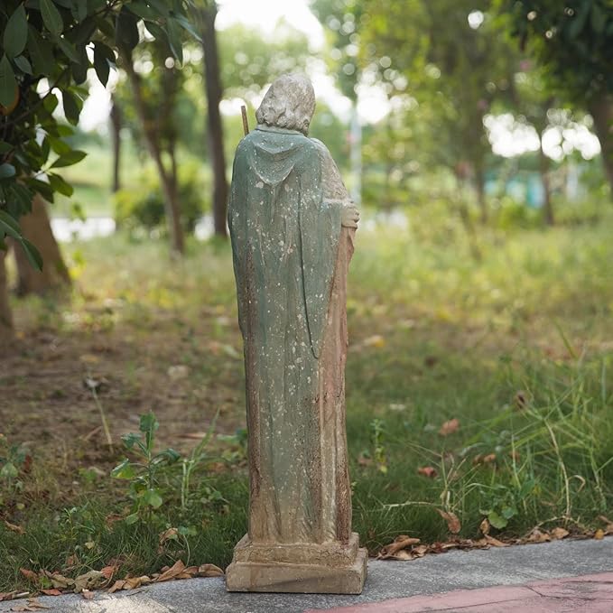 Garden Statue Large Catholic Outdoor Sculpture H31.5”