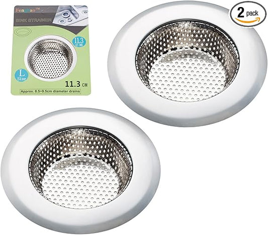 2PCS Kitchen Sink Strainer - Stainless Steel