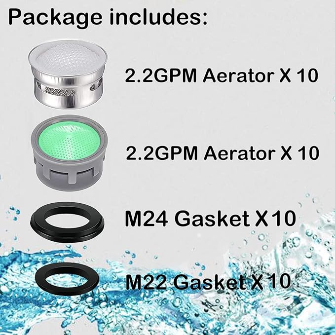 20 Sets of Faucet Aerators with Gaskets