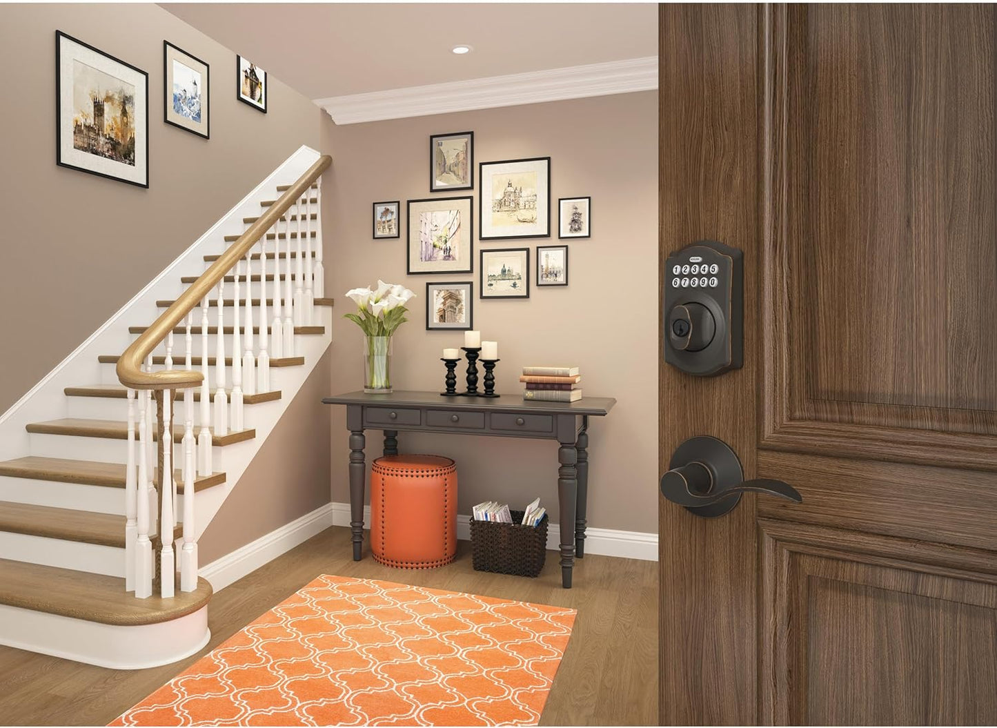 BE365 V CAM 716 Camelot Keypad Deadbolt, Electronic Keyless