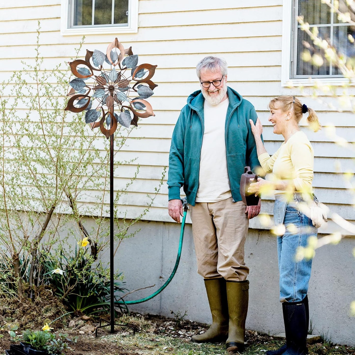 Metal Large Wind Spinner & Sculptures 84 Inch